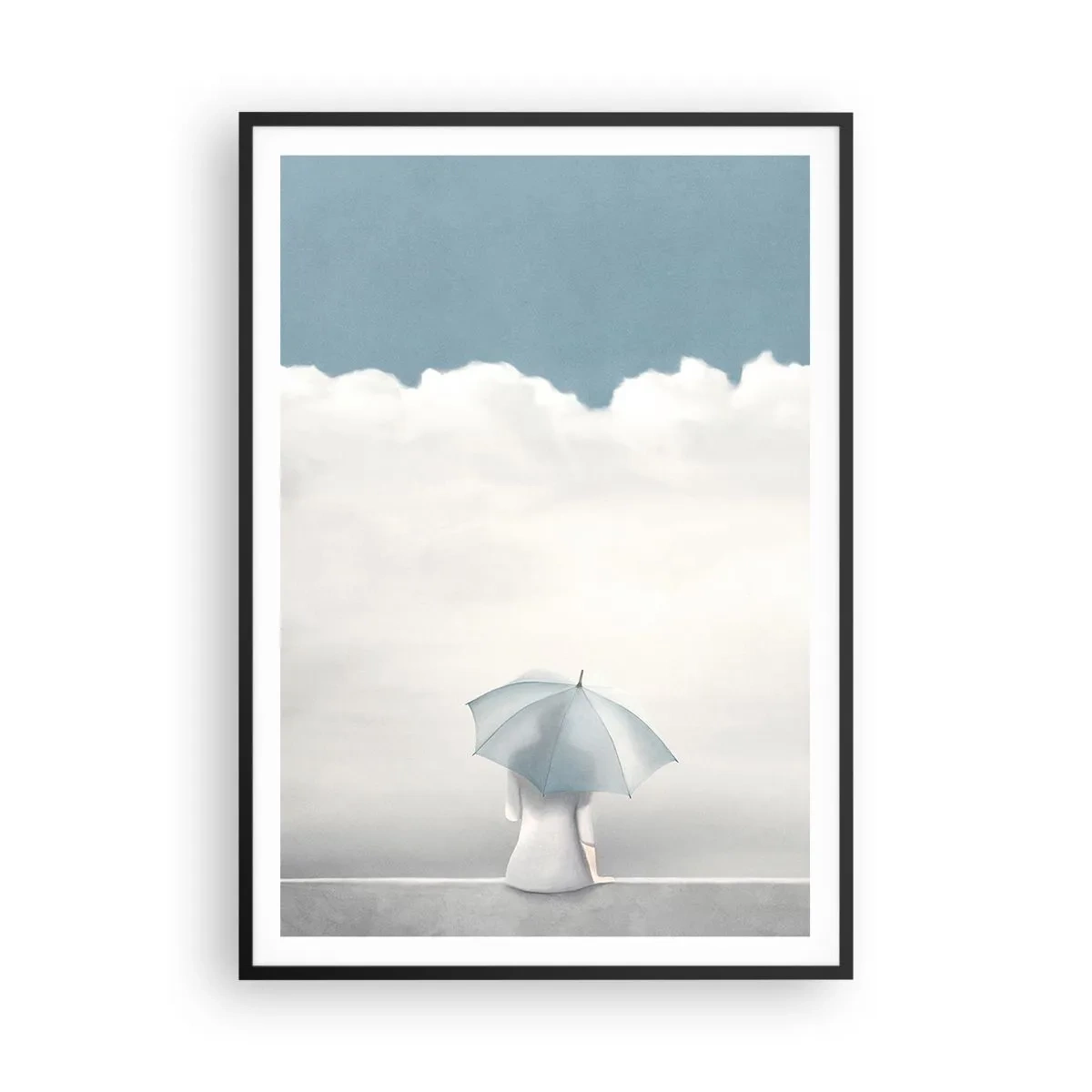 Plakat i sort ramme - På kanten af virkelighed og drømme - 70x100 cm
