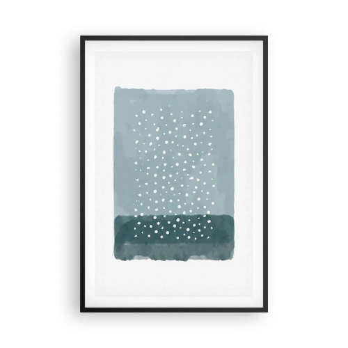 Plakat i sort ramme - Dyrket i blåt - 61x91 cm