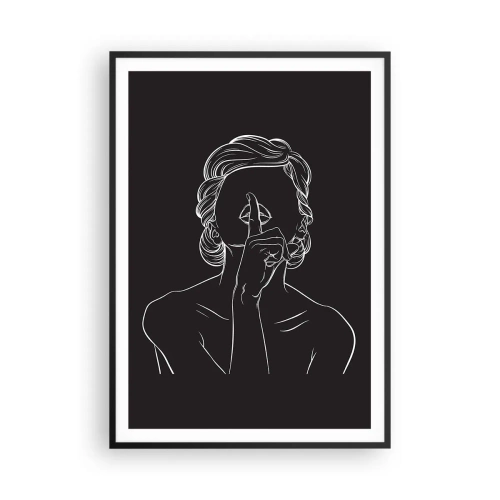 Plakat i sort ramme - Skønhed blomstrer i stilhed - 70x100 cm