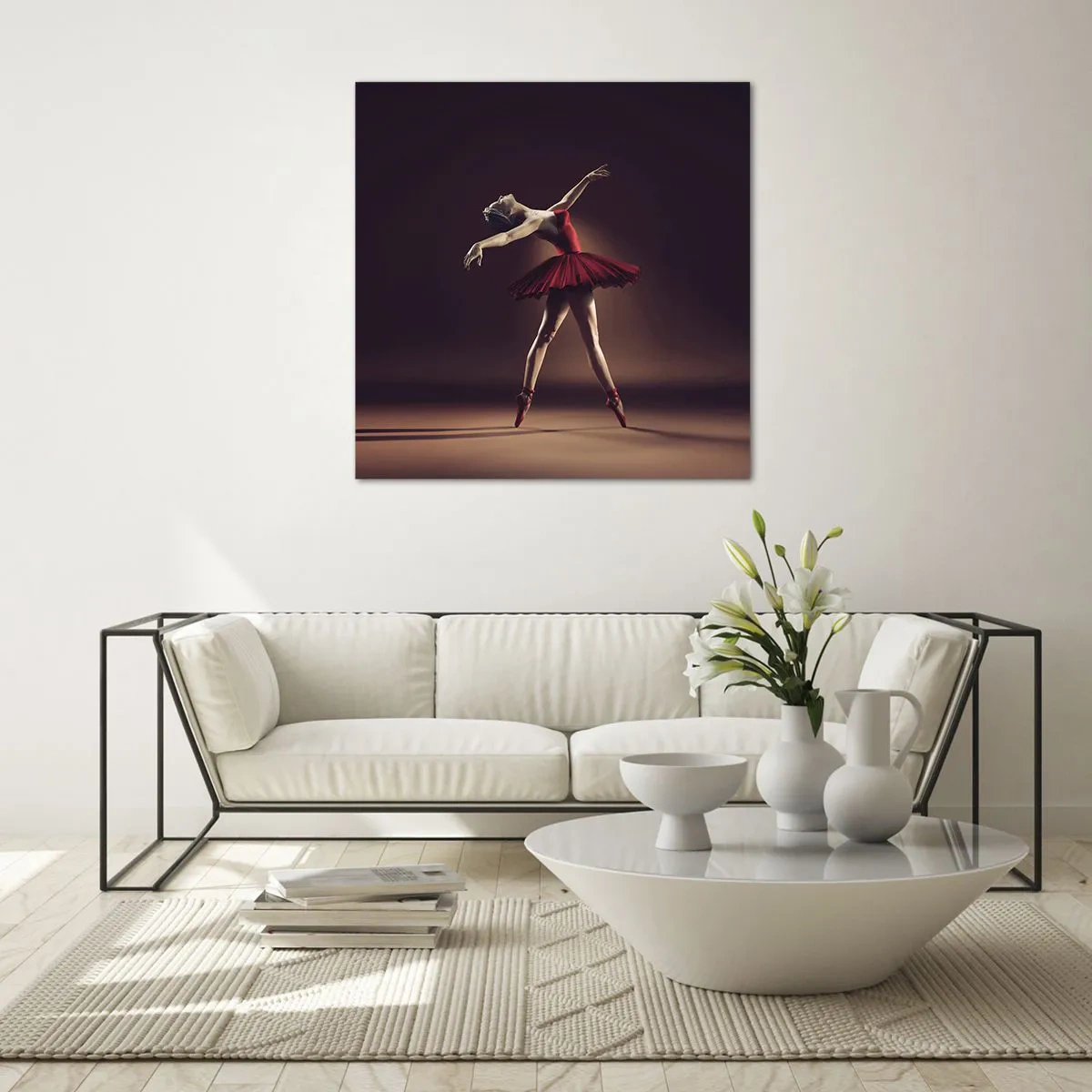 Billede på glas - Prima ballerina - 60x60 cm