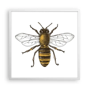 Plakat i hvid ramme - Smuk og god - 60x60 cm