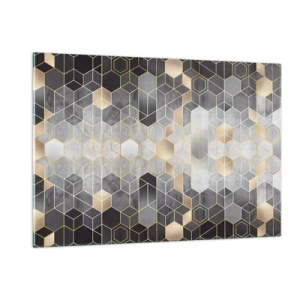 Billede på glas - Sammensætning af diamanter - 120x80 cm