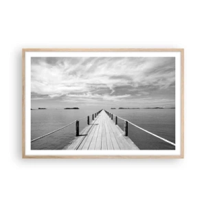 Plakat i ramme af lyst egetræ - Eller måske en rejse... - 91x61 cm