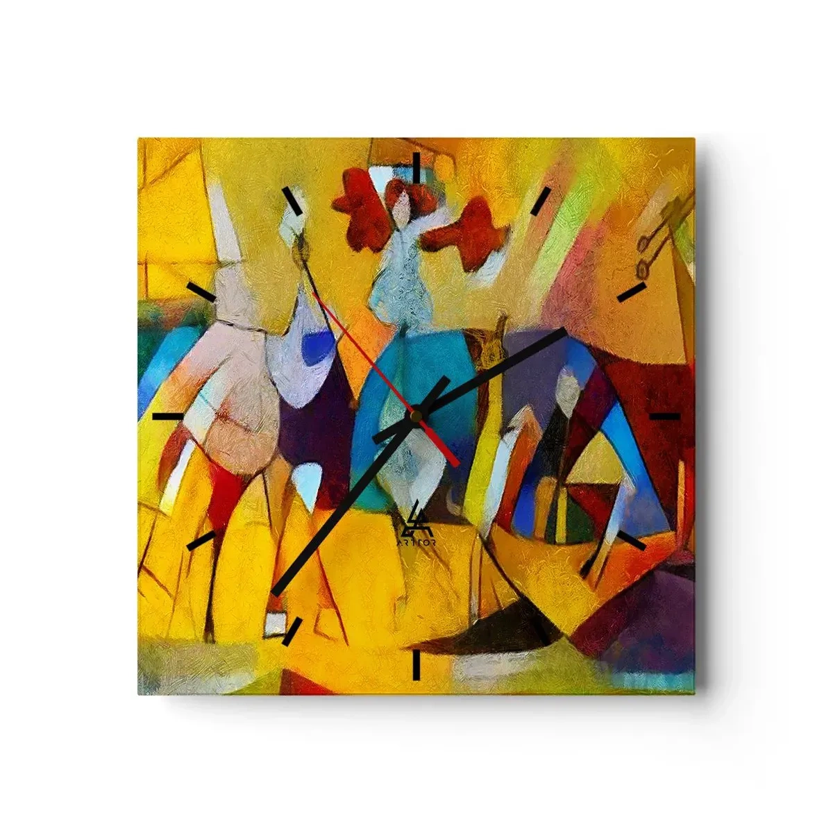 Vægur, Uret - Sol - liv - glæde - 30x30 cm