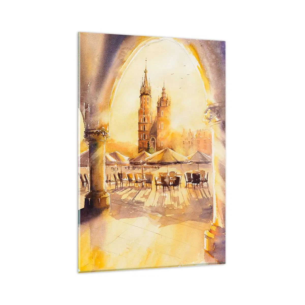 Billede på glas - Øst over markedet i Kraków - 80x120 cm