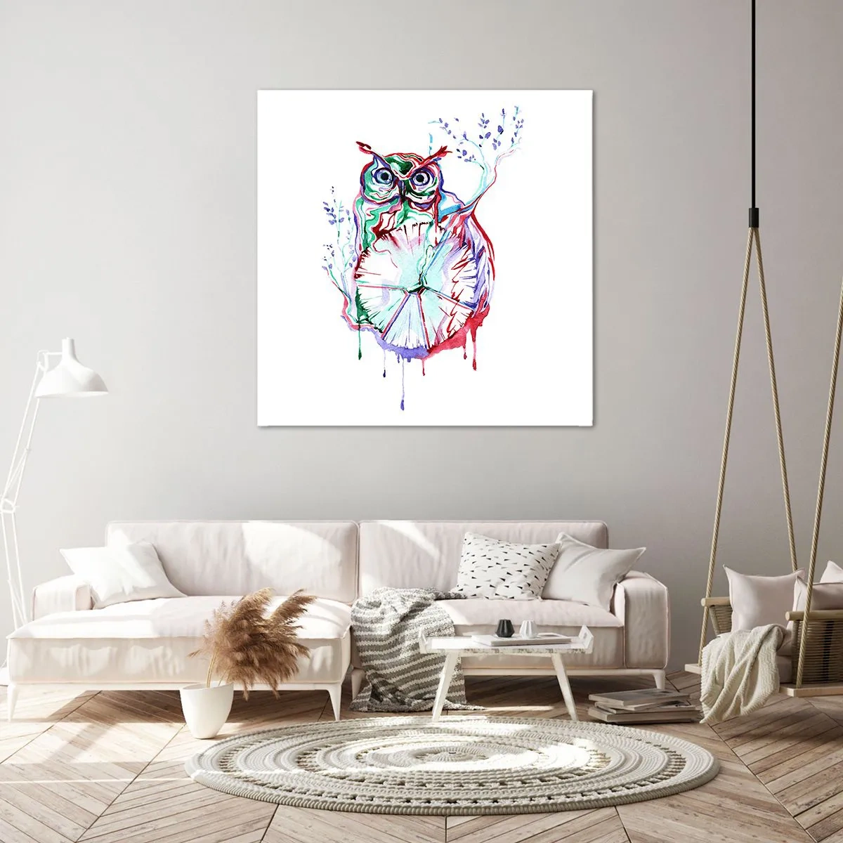 Lærredstryk - Billede på lærred - Klog af natur - 70x70 cm