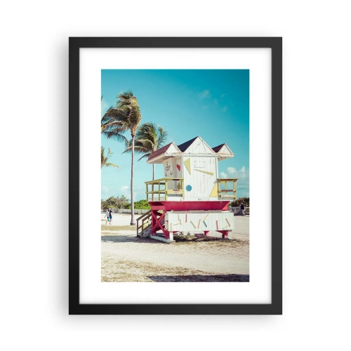 Plakat i sort ramme - En smuk dag foran dig - 30x40 cm