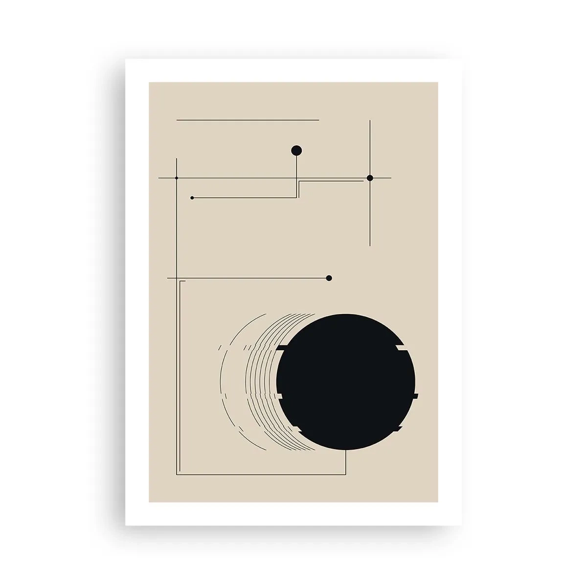 Plakat - Fjedrende og dynamisk komposition - 50x70 cm