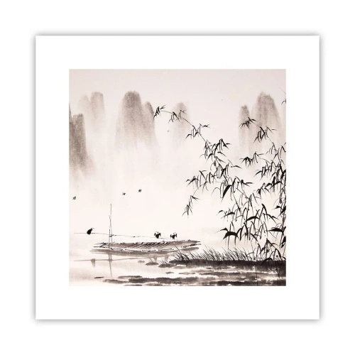 Plakat - Stilhed i rismarkerne - 30x30 cm