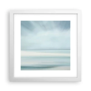 Plakat i hvid ramme - Fred hele vejen til horisonten - 30x30 cm