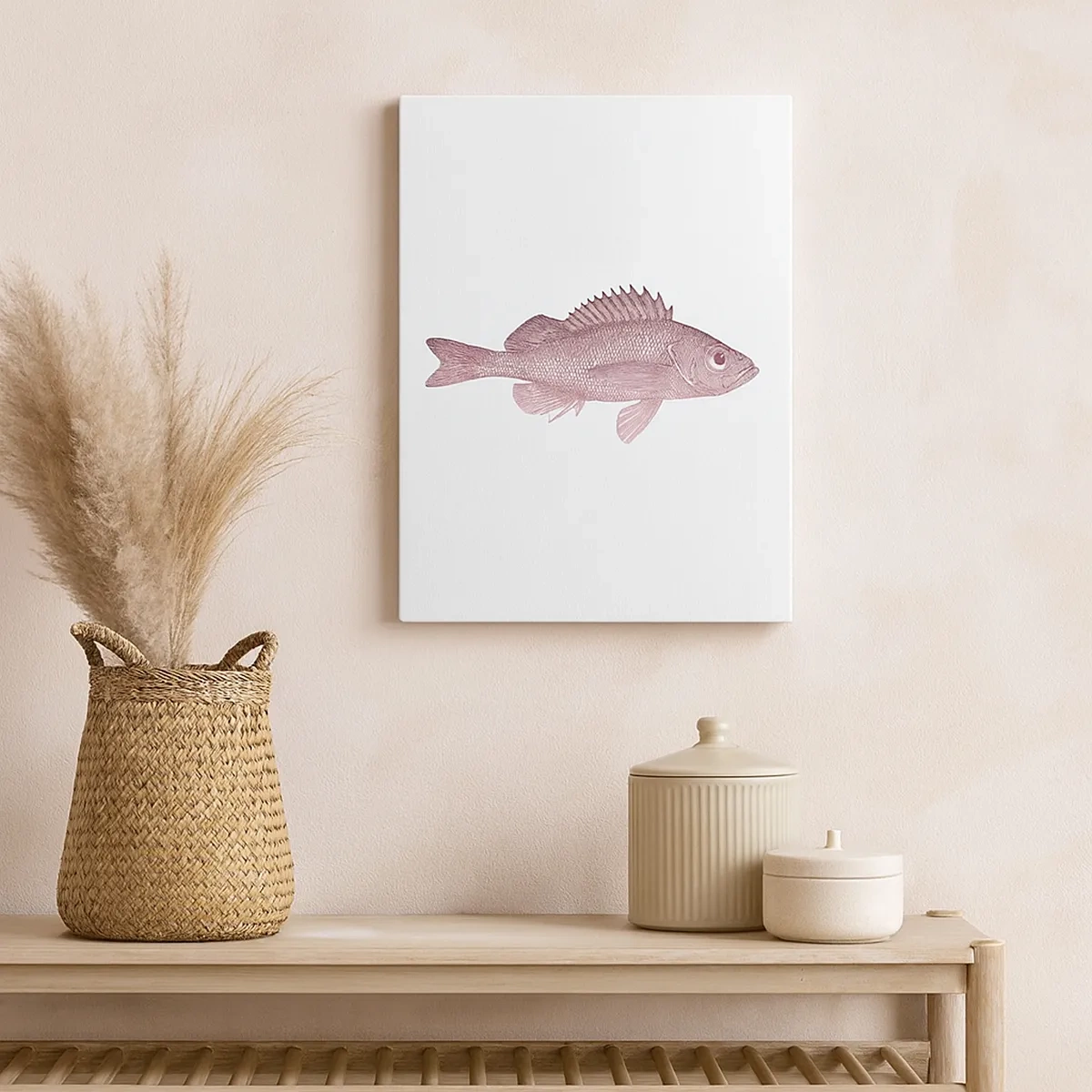 Lærredstryk - Billede på lærred - Fisk med store øjne - 50x70 cm