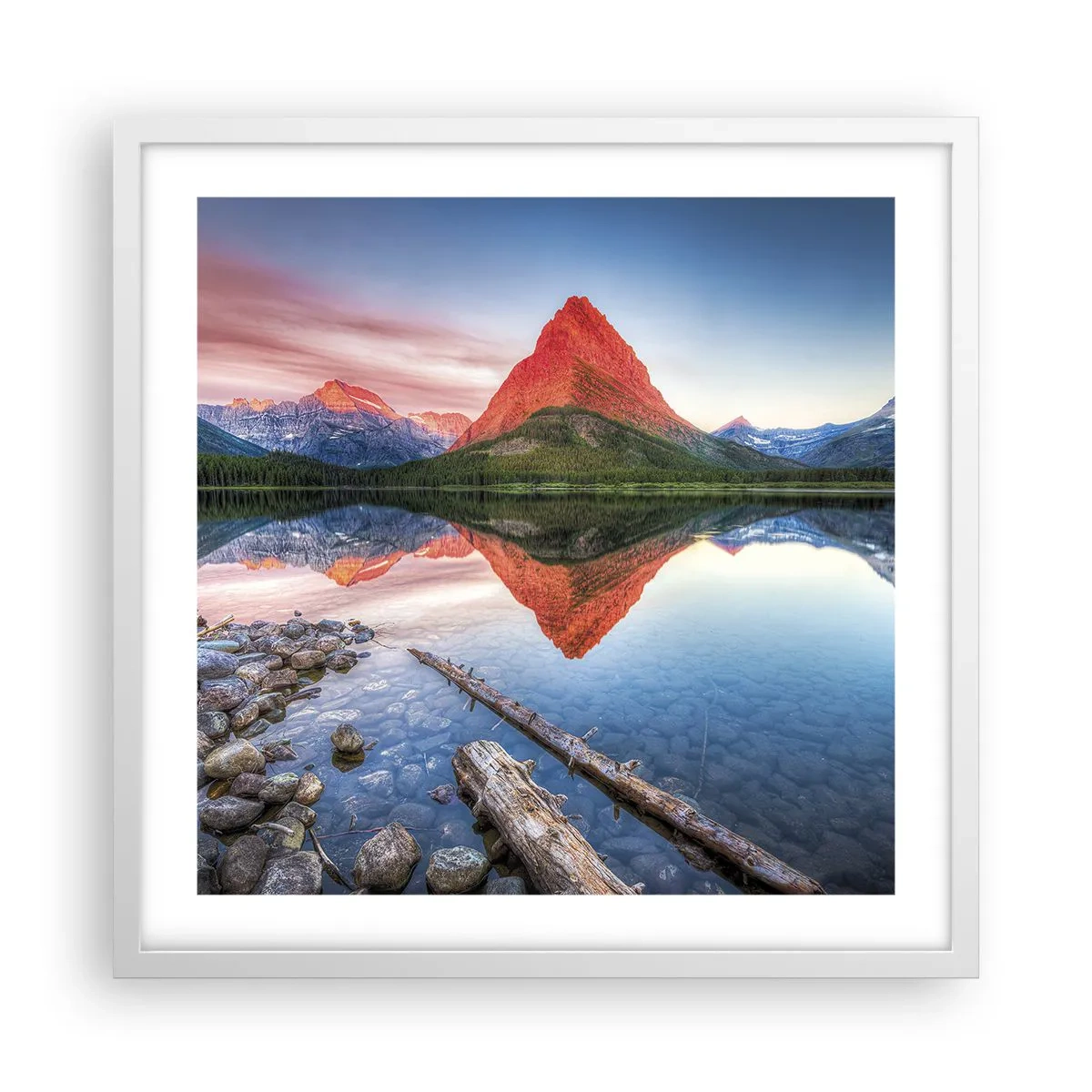 Plakat i hvid ramme - Varme og kulde - 50x50 cm