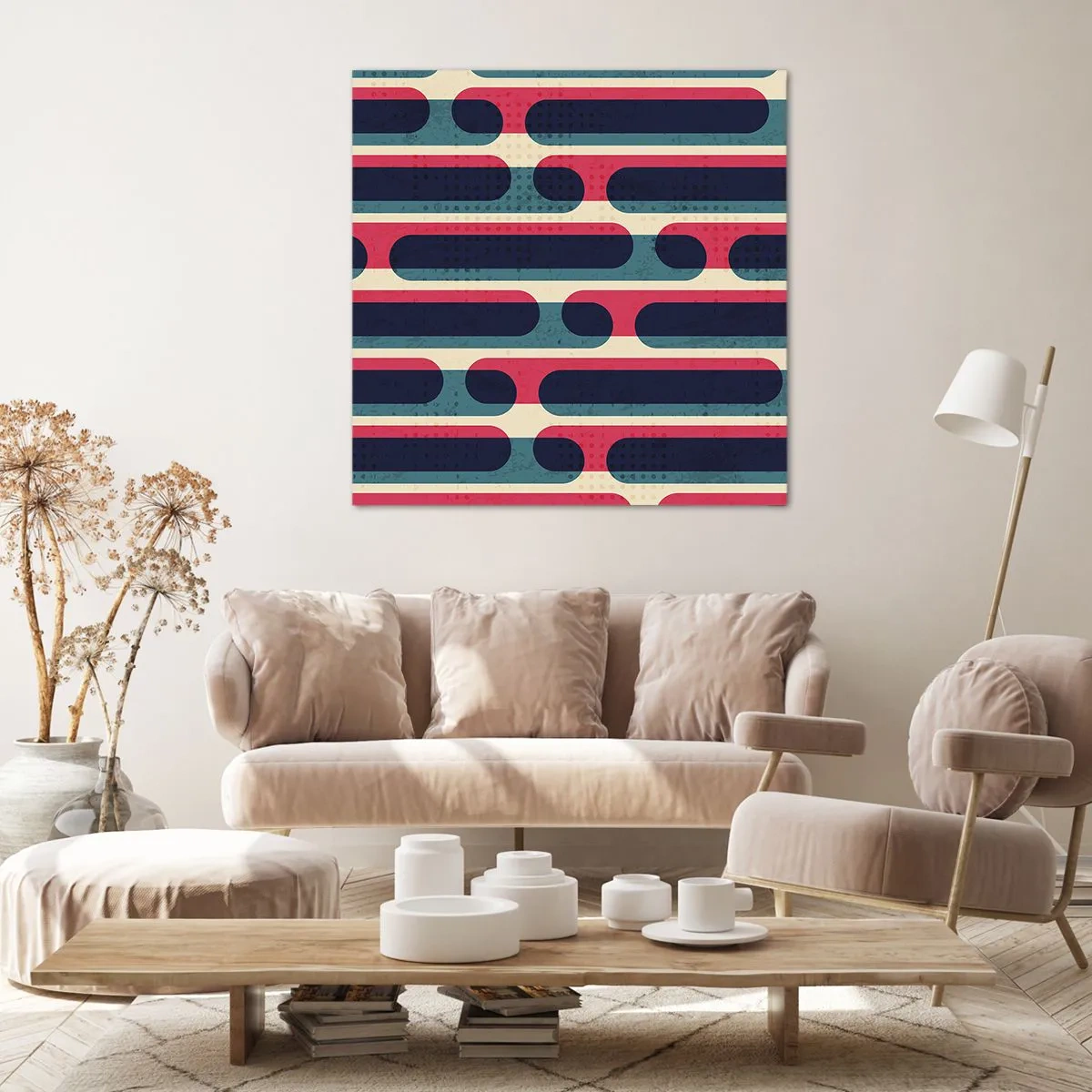 Lærredstryk - Billede på lærred - Indad og fremad - 40x40 cm