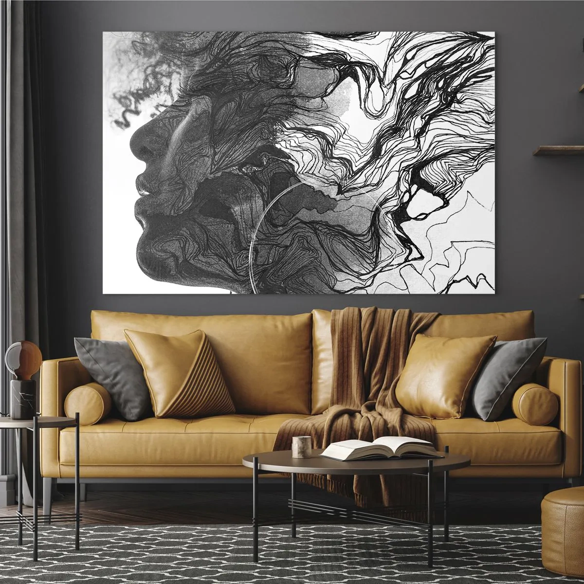 Billede på glas - Forviklet i drømme - 100x70 cm