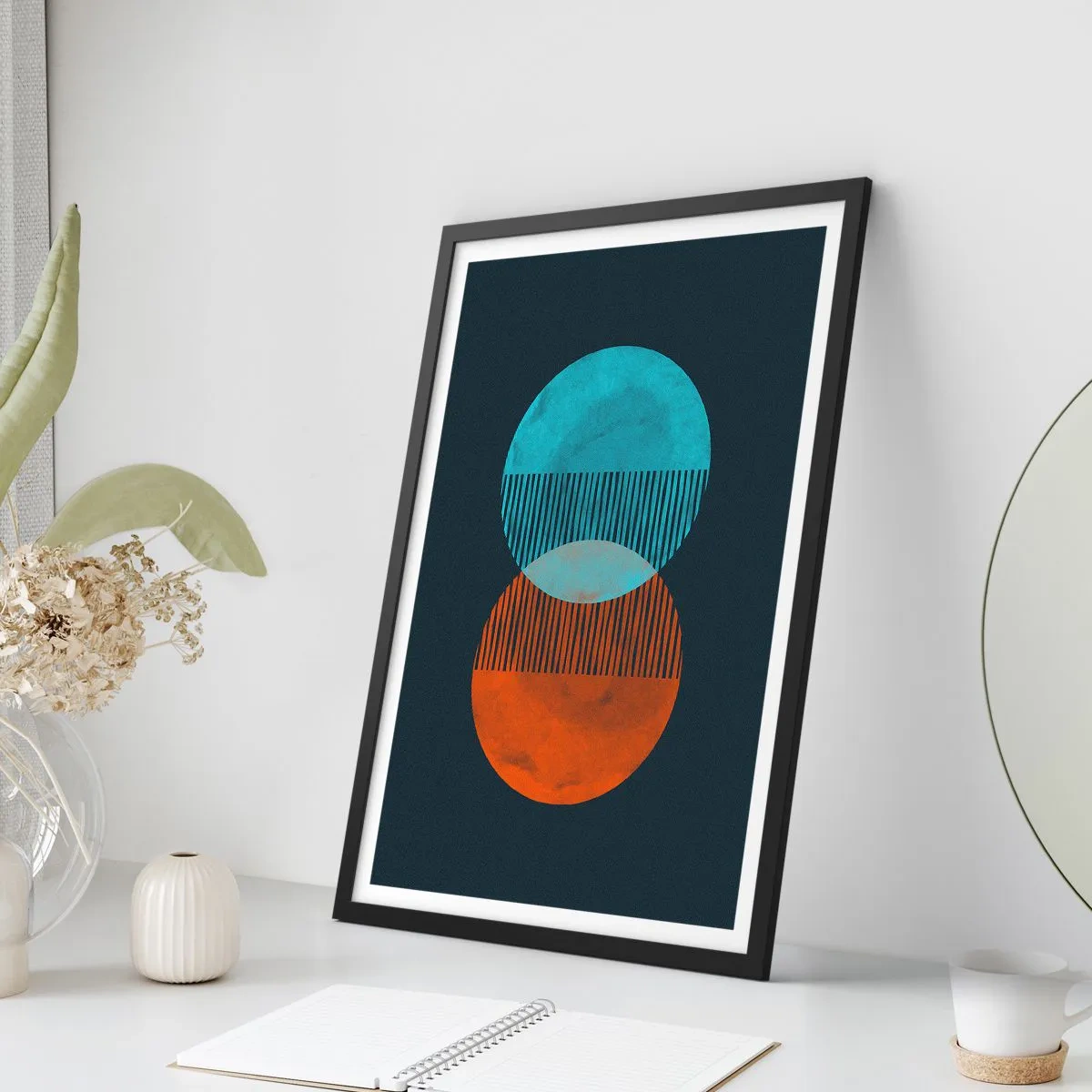 Plakat i sort ramme - Astronomisk fantasi - 40x50 cm