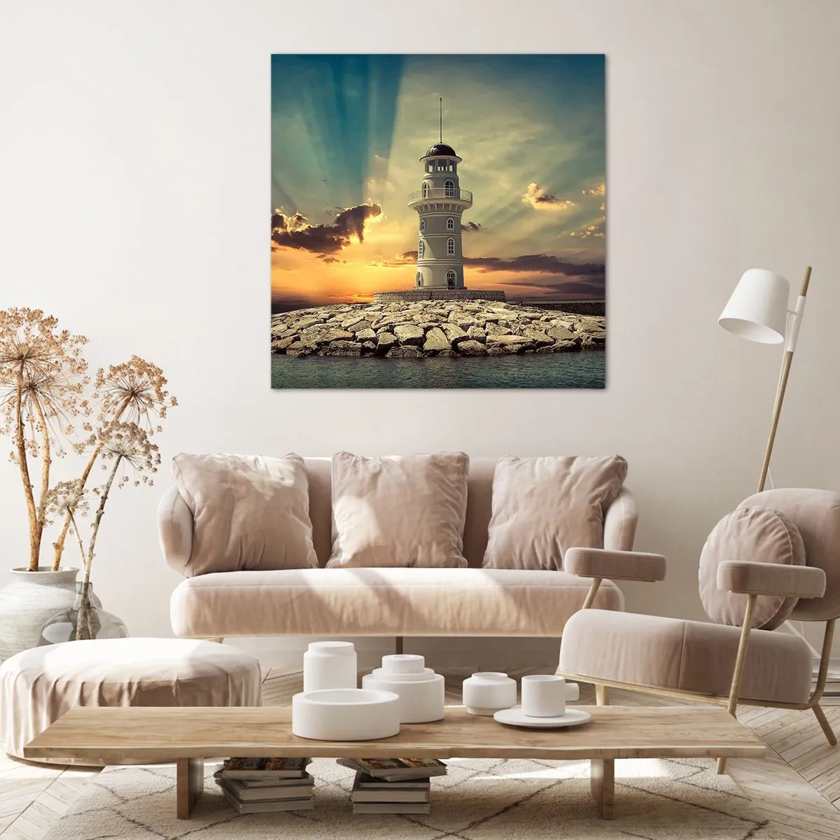 Lærredstryk - Billede på lærred - Lys - Godhed - Skønhed - 70x70 cm