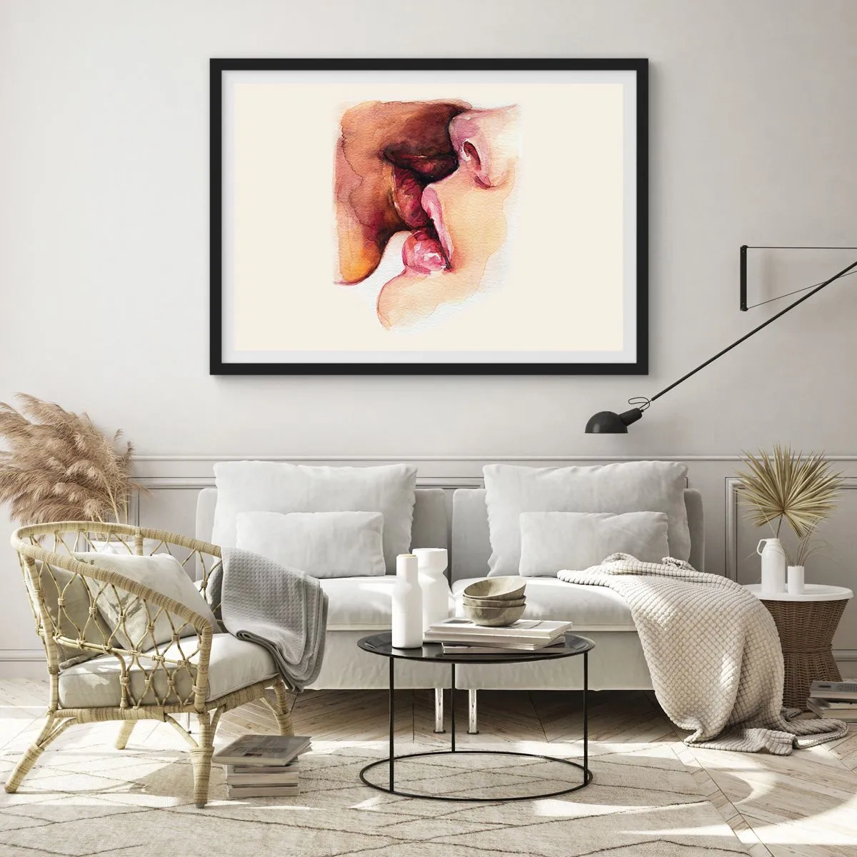 Plakat i sort ramme - Som nat og dag, jord og himmel - 50x40 cm