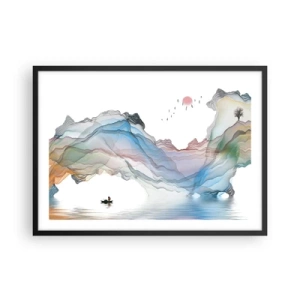 Plakat i sort ramme - Mod krystalbjergene - 70x50 cm