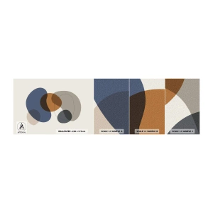 Fototapet Prøve Standard Eco - Dråber af farve - Abstraktion, Stykke, Grafik - 100x30 cm