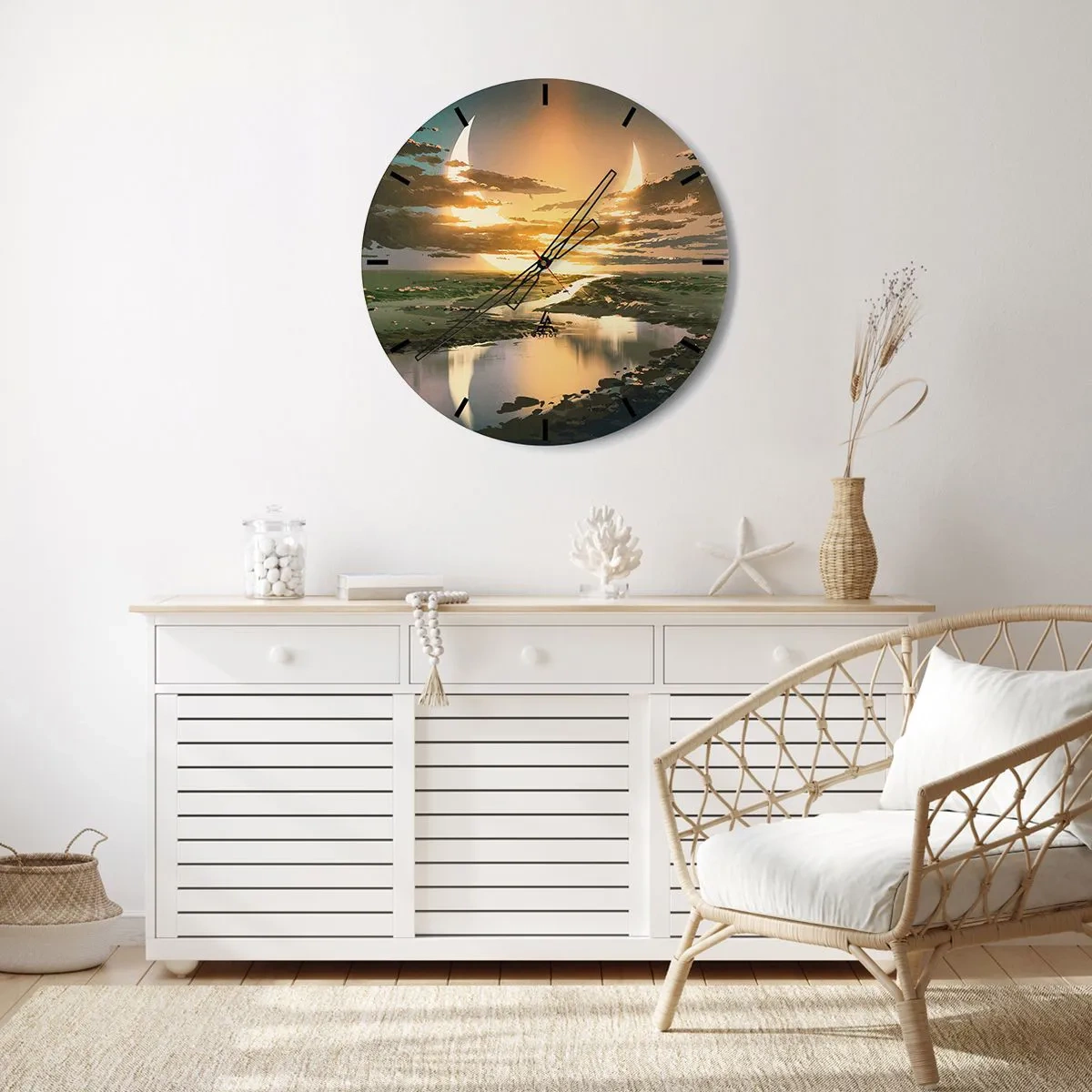 Vægur, Uret - Et eller andet sted i en galakse langt, langt væk - 40x40 cm