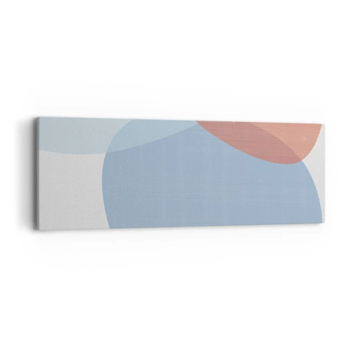 Lærredstryk - Billede på lærred - Pastelfarvede relationer - 90x30 cm