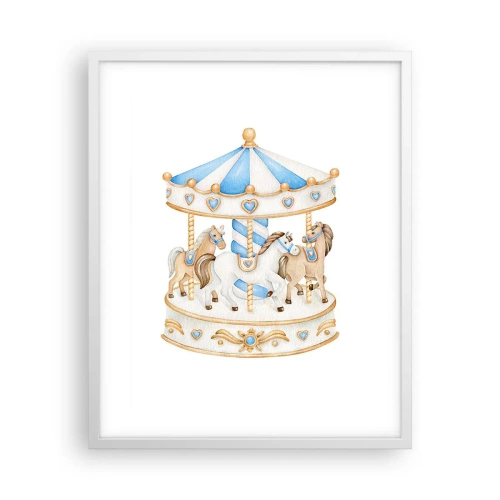 Plakat i hvid ramme - Sød barndom - 40x50 cm