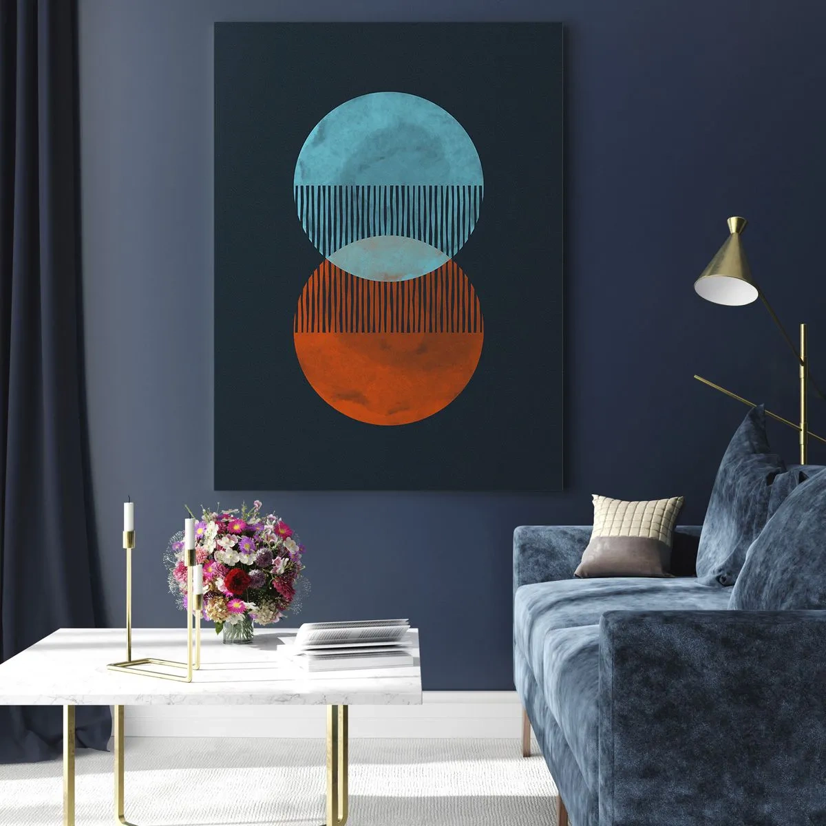 Billede på glas - Astronomisk fantasi - 50x70 cm