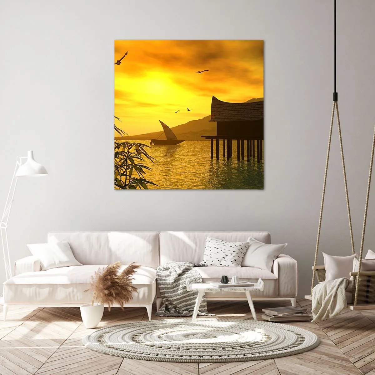 Lærredstryk - Billede på lærred - Ønsket fred - 70x70 cm