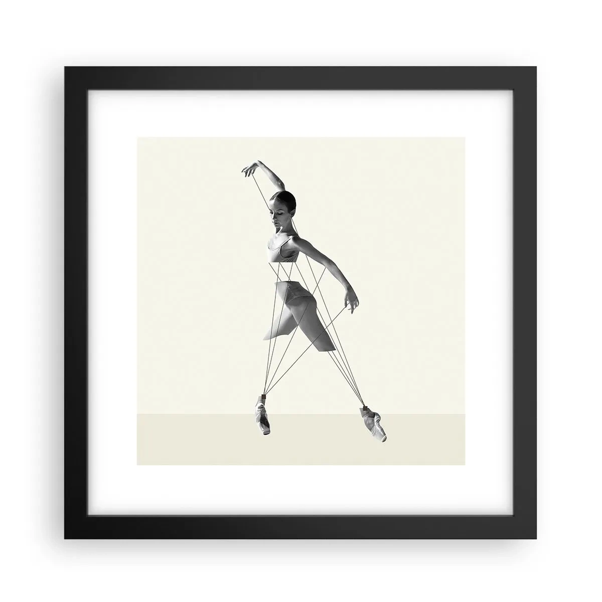 Plakat i sort ramme - I verdens teater - 30x30 cm