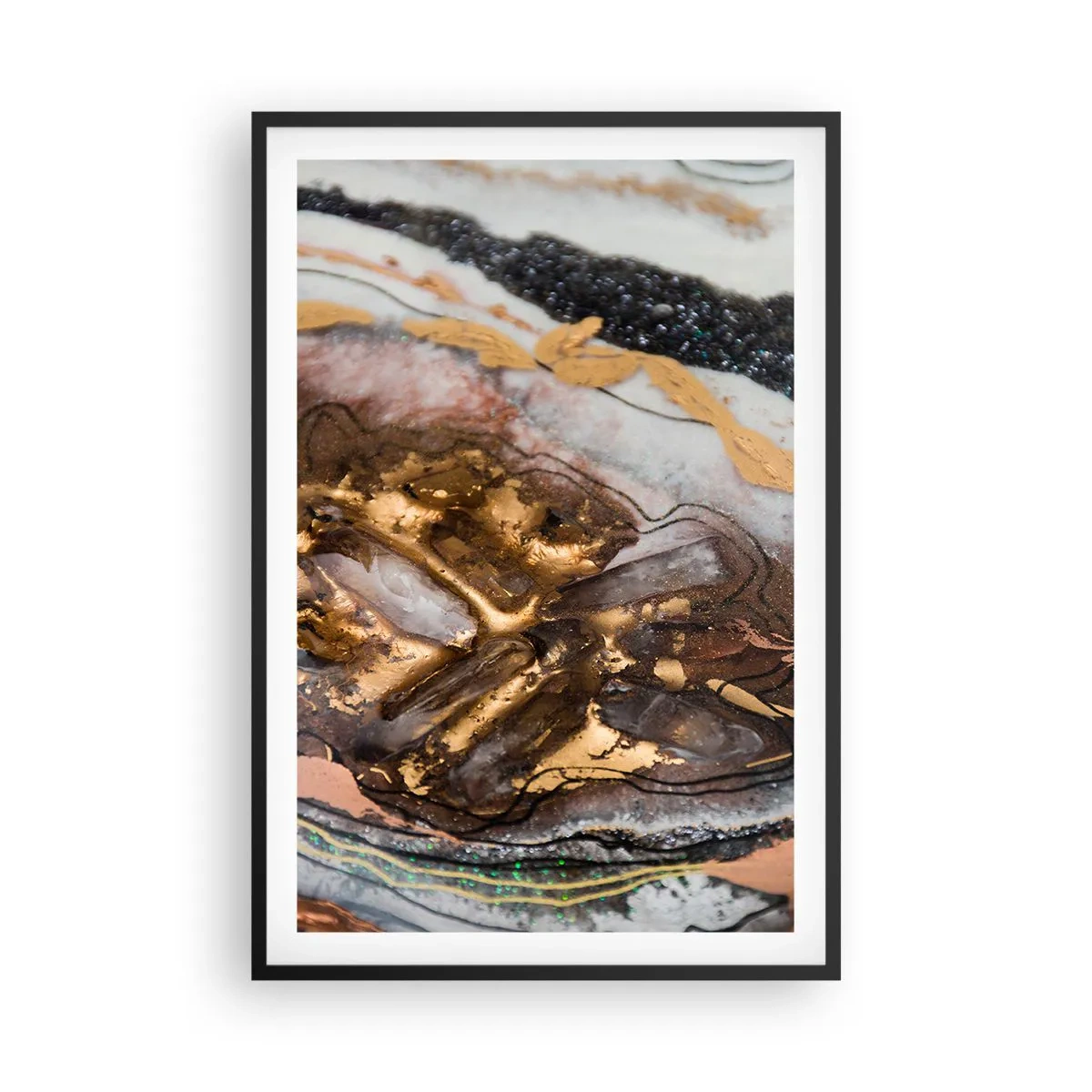 Plakat i sort ramme - Jord element - 61x91 cm