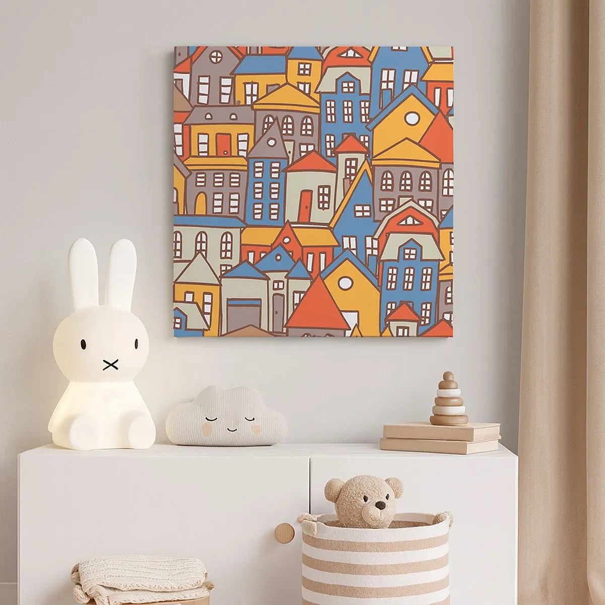 Lærredstryk - Billede på lærred - Bag huset - 30x30 cm