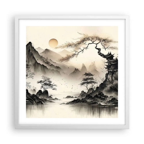 Plakat i hvid ramme - Orientens unikke charme - 50x50 cm