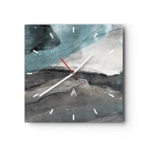 Vægur, Uret - Abstraktion: klipper og is - 30x30 cm