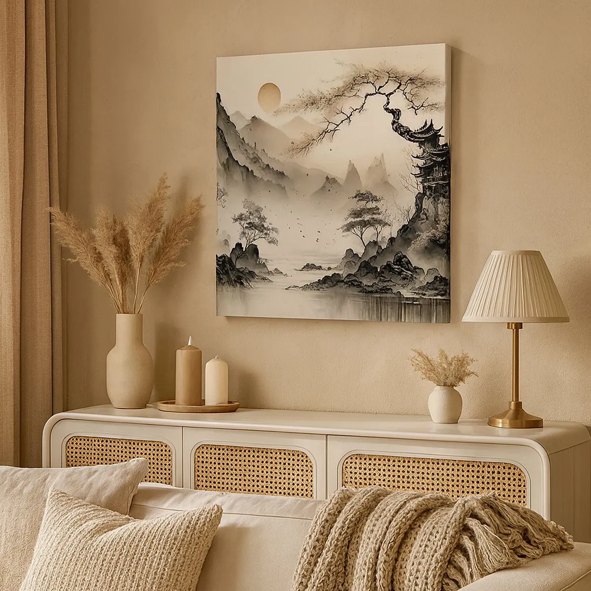 Lærredstryk - Billede på lærred - Orientens unikke charme - 30x30 cm