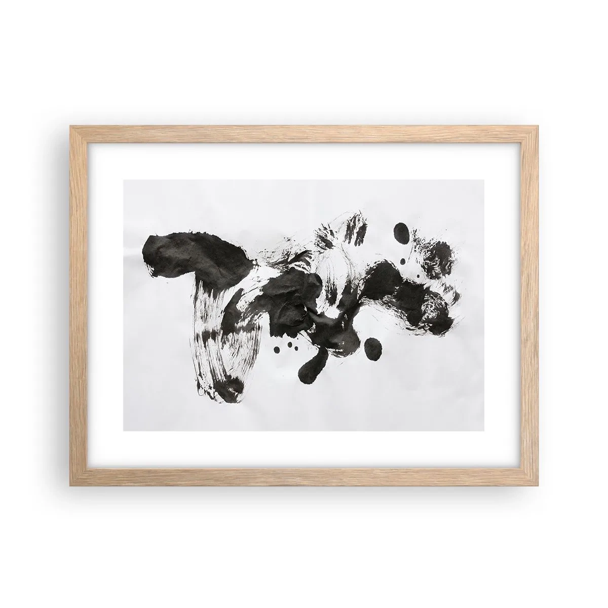 Plakat i ramme af lyst egetræ - En metode i galskaben? - 40x30 cm