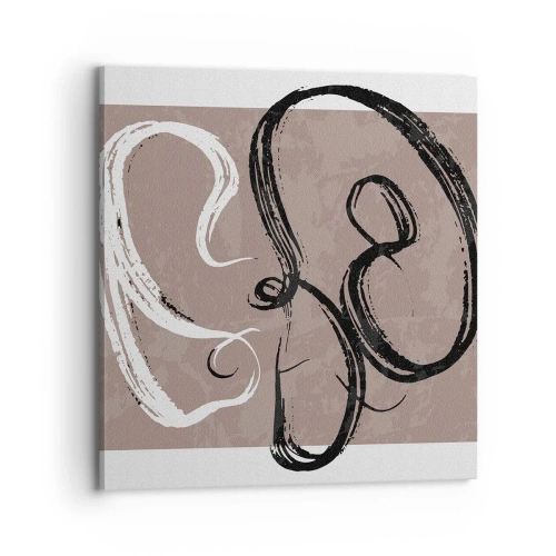 Lærredstryk - Billede på lærred - Komposition - en søgen efter fuldstændighed - 70x70 cm