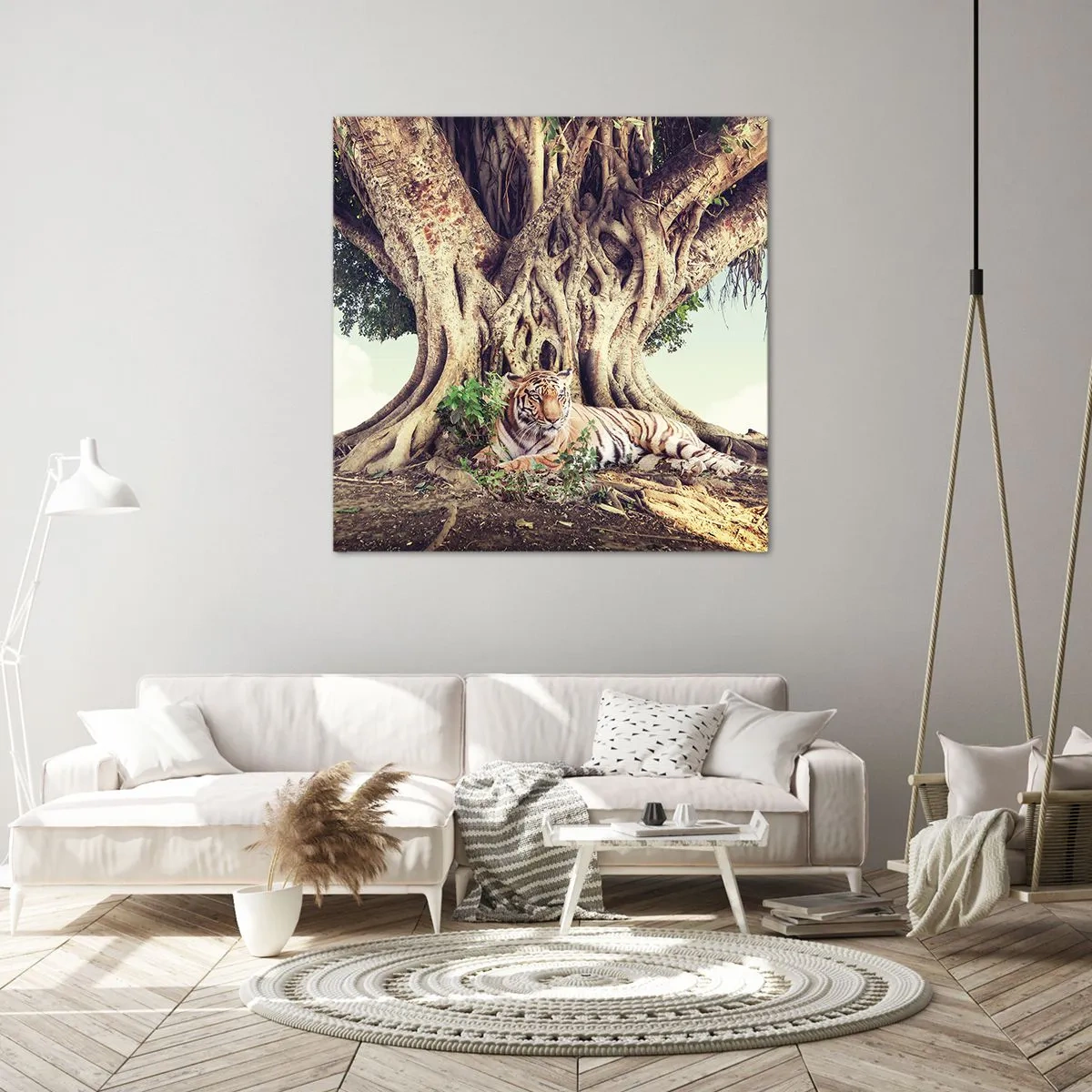 Lærredstryk - Billede på lærred - Udsigt fra Første Mosebog - 70x70 cm