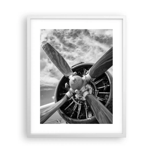 Plakat i hvid ramme - Himmelens erobrer - 40x50 cm