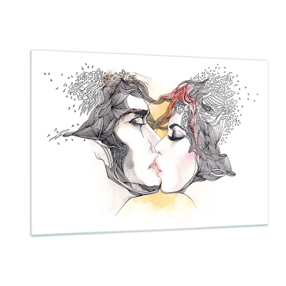 Billede på glas - Verden eksisterer ikke - 120x80 cm