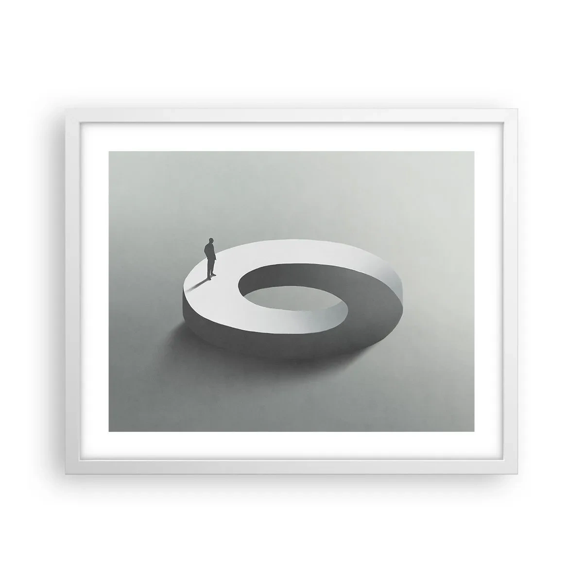 Plakat i hvid ramme - Og vær klog - 50x40 cm