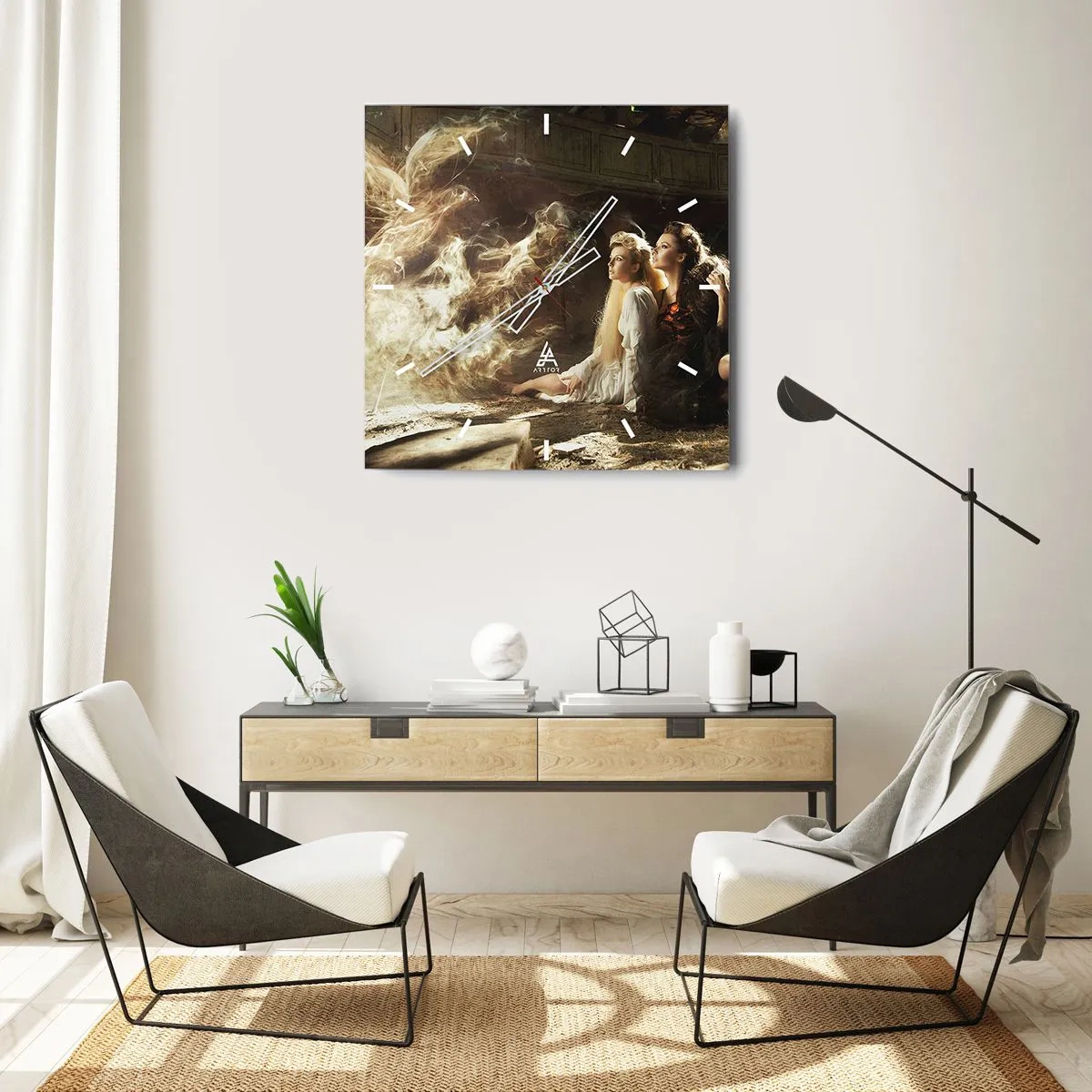 Vægur, Uret - Og der skete poesi - 40x40 cm