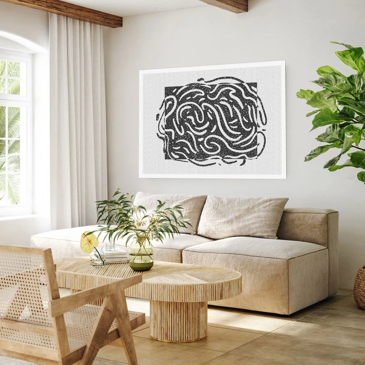 Plakat - Abstraktion: en dans af glæde - 50x40 cm