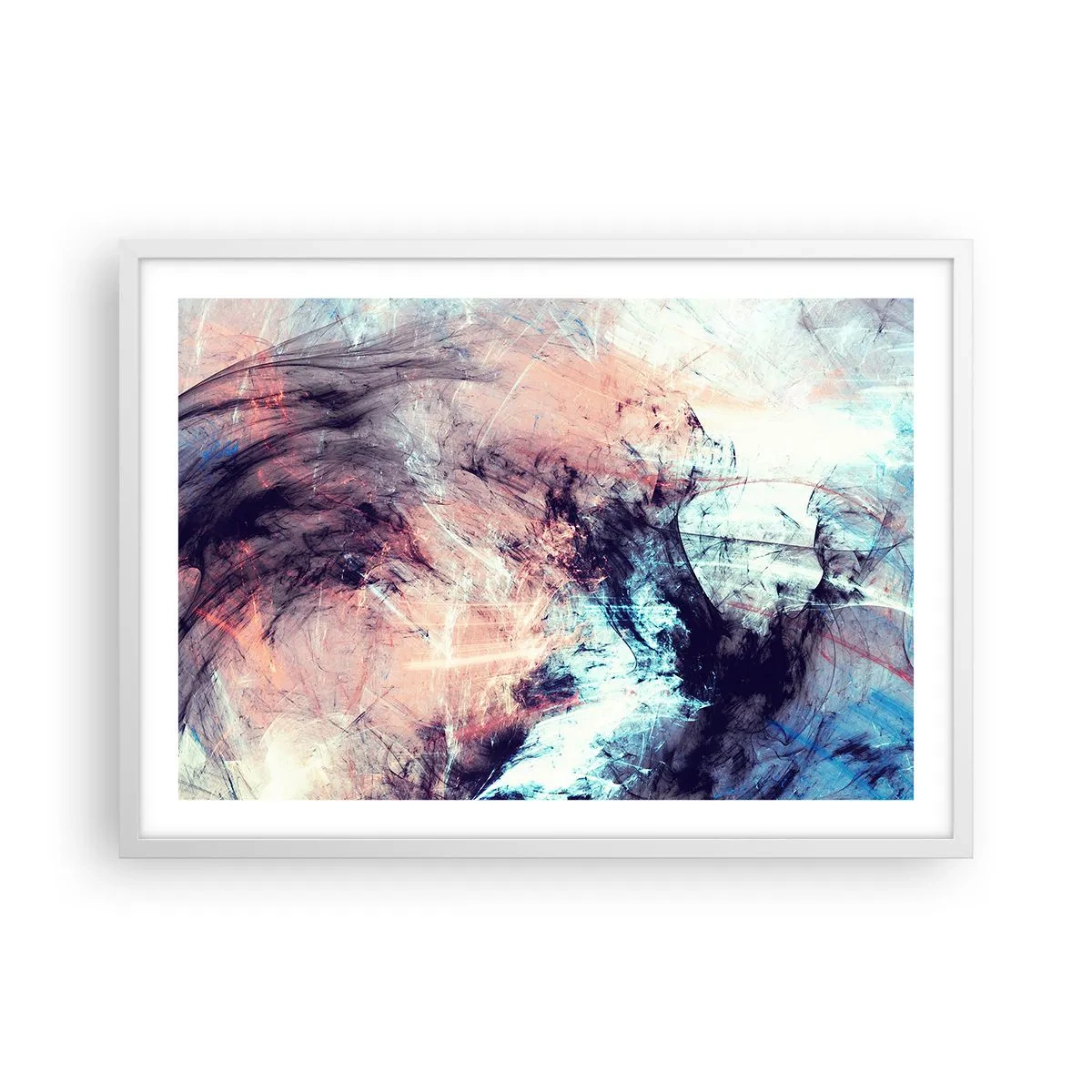 Plakat i hvid ramme - Mærk vinden - 70x50 cm