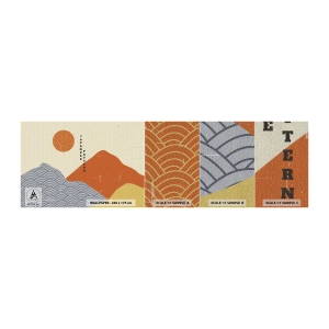Prøve Fototapet Premium Sand - I den japanske ånd - asiatisk, japansk, Landskab - 100x30 cm