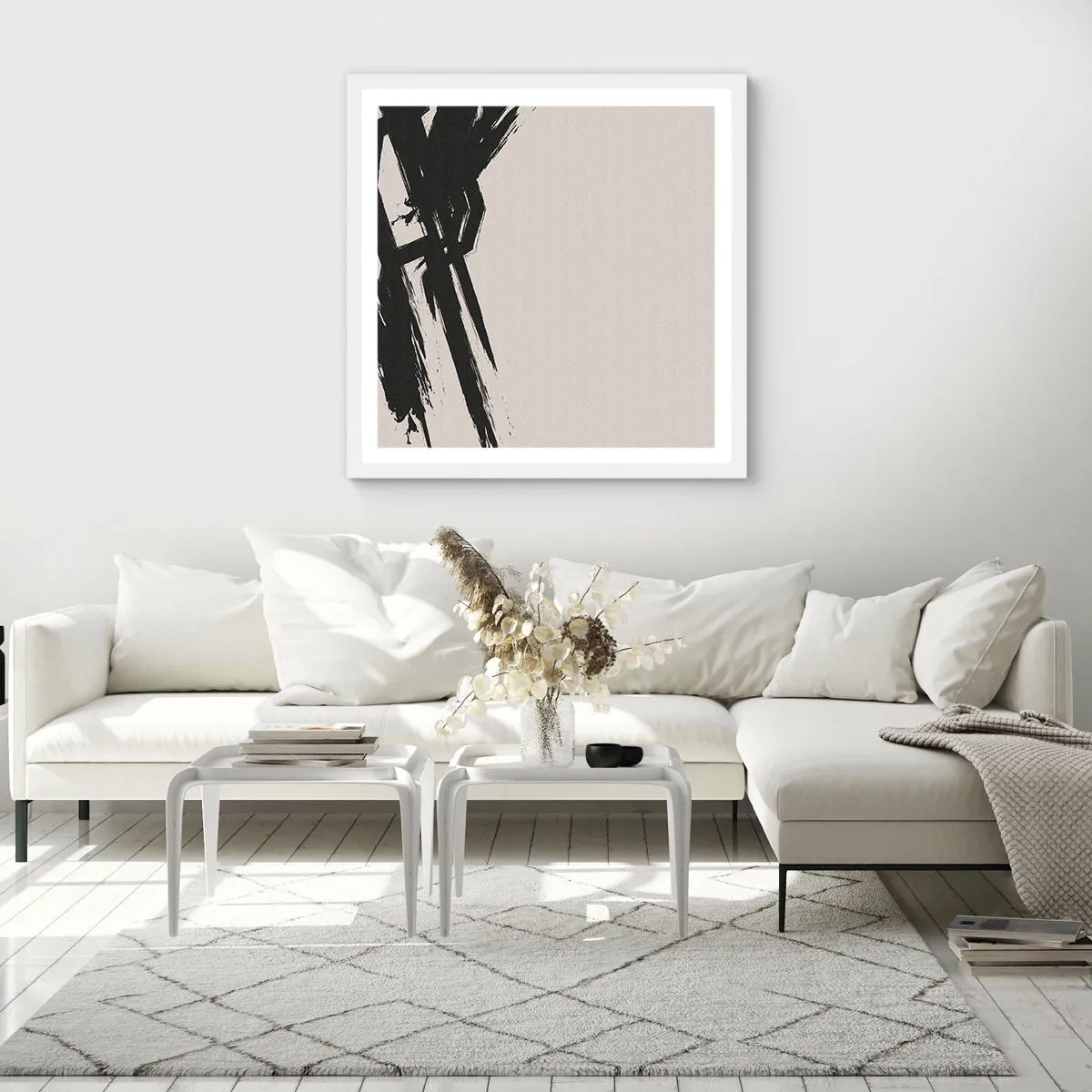 Plakat i hvid ramme - Ustoppeligt momentum - 40x40 cm