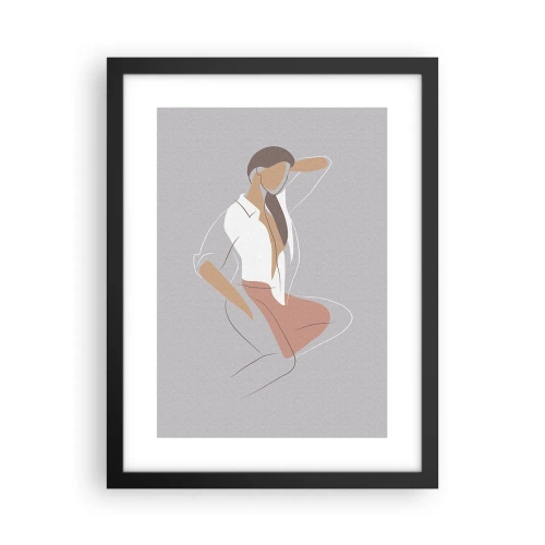 Plakat i sort ramme - Omrids af nåde - 30x40 cm
