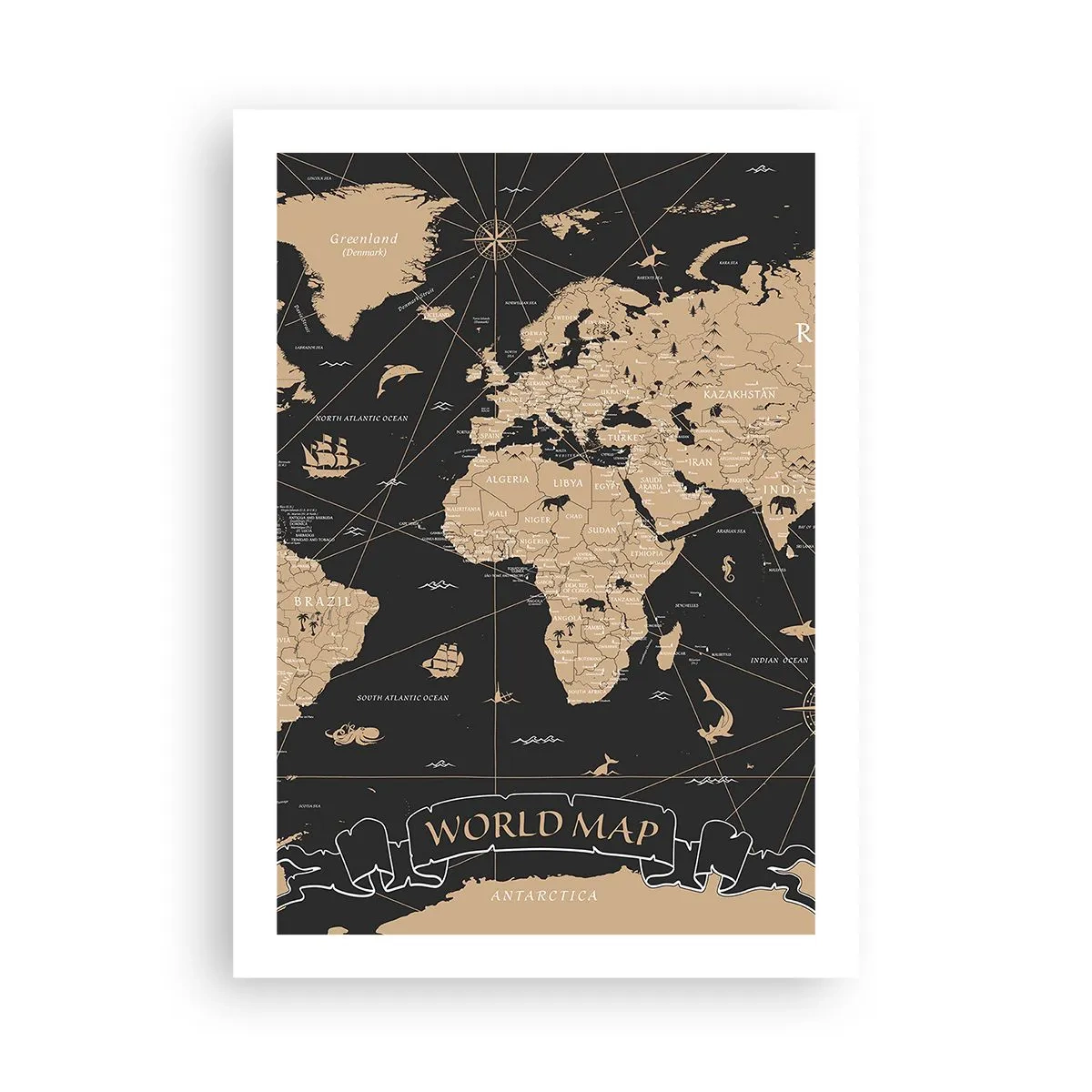 Plakat - Grænserne for min verden - 50x70 cm