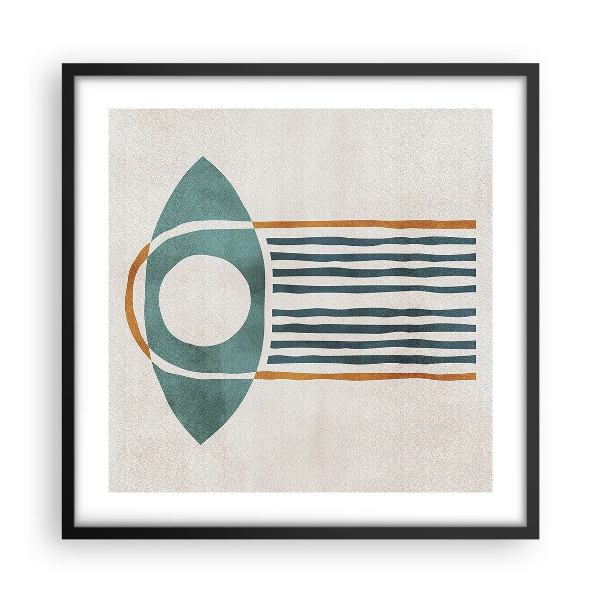 Plakat i sort ramme - Tegn og ritualer - 50x50 cm