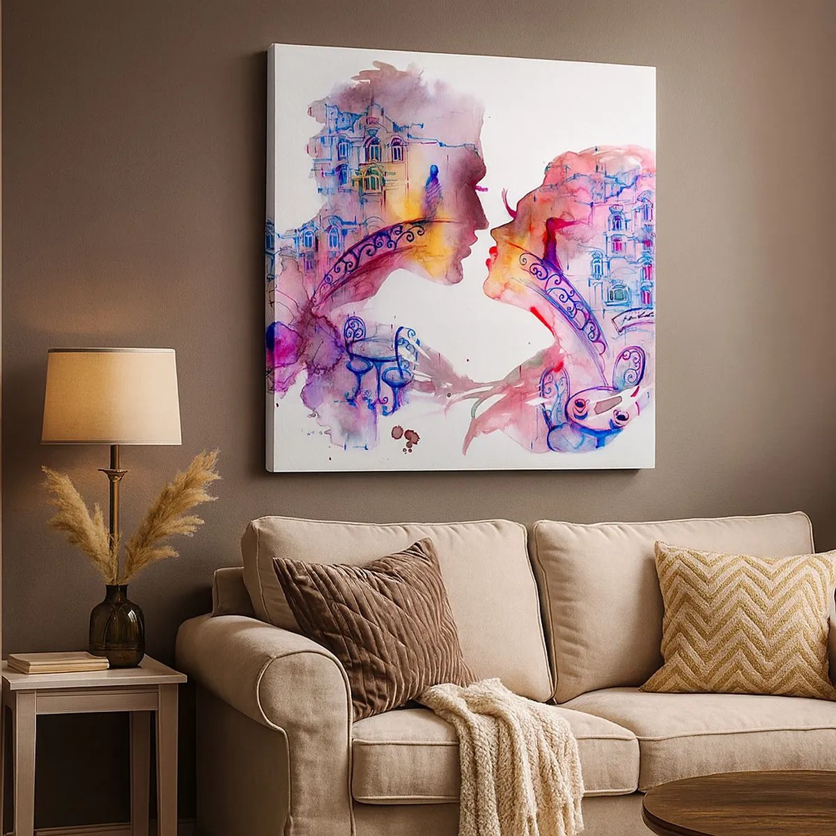 Lærredstryk - Billede på lærred - Sukkenes hemmelige bro - 30x30 cm