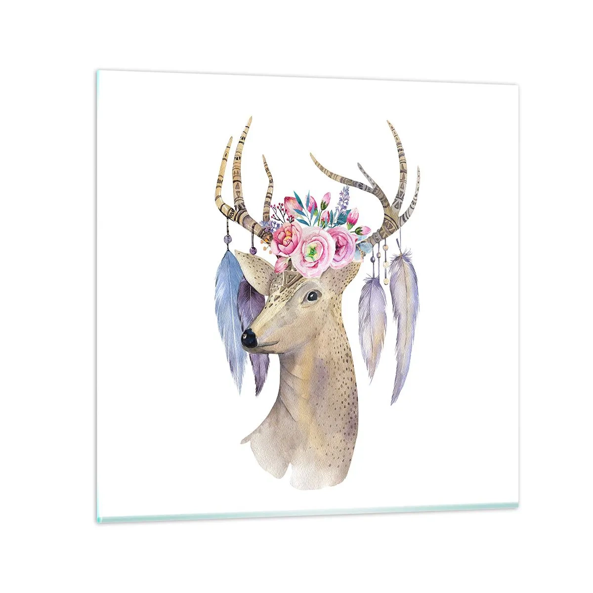 Billede på glas - Sjælsguide - blid, uskyldig - 60x60 cm